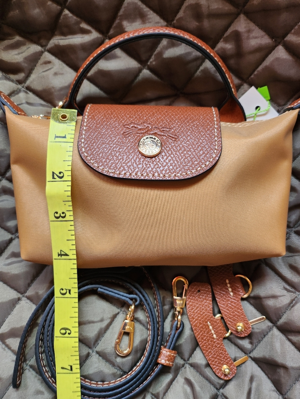 Longchamp Chocolate BROWN Mini Bag with Removable Strap NWT - Picture 4 of 5